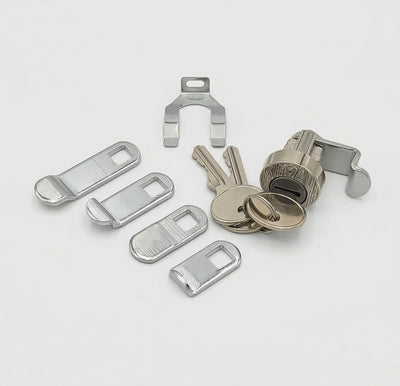 Multi-Cam Mailbox Lock / Locks, HL1 Keyway, Keyed Different (90° Clockwise) — Weatherproof Exterior Grade, US14 Bright Nickel